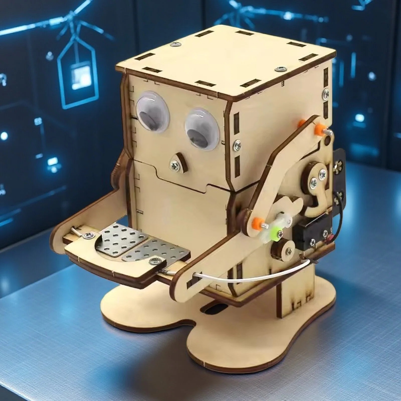 Science Robot - Робот-монетопоглотитель: деревянная сборная модель для научных