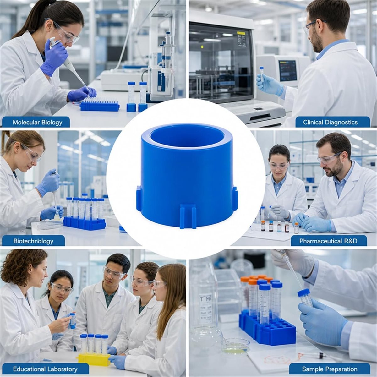 Hobby Science Lab - Подставка для центрифужных пробирок A1381K, пластиковый