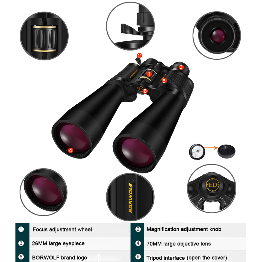 BORWOLF 25-75X70 ED Высокое ув – обзор и цена National Geographic Telescope 70Mm